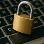 The Common Sense Guide to A Separation Agreement in Ontario 20 Brass padlock resting on a black computer keyboard